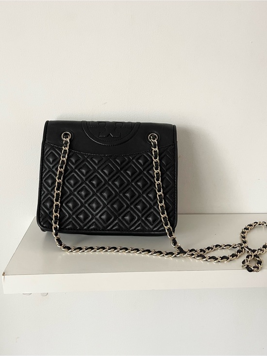 Tory Burch Handbags - Tory Burch Fleming Crossbody Black Bag